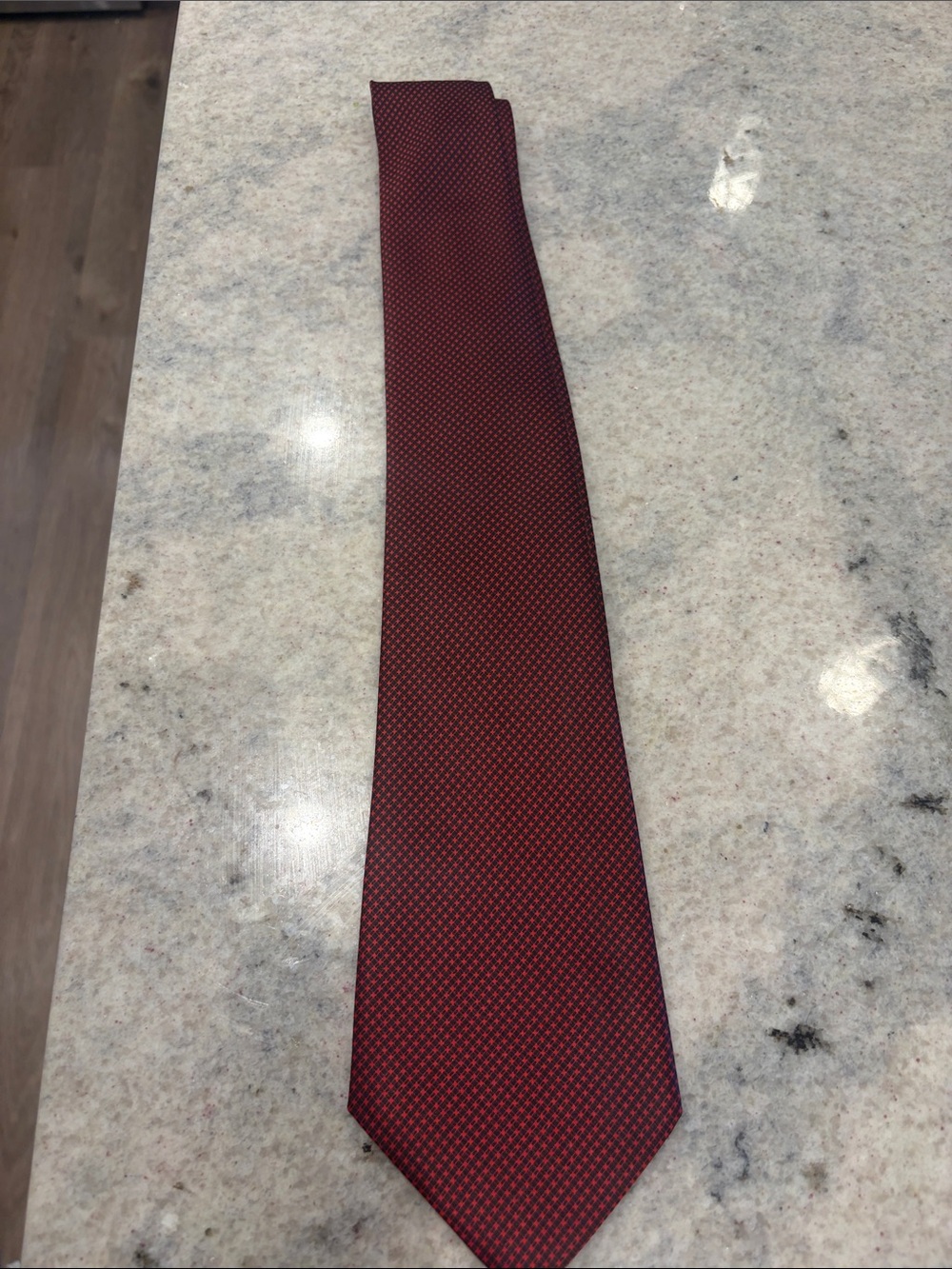 Men's Burgundy Micro-Pattern Tie